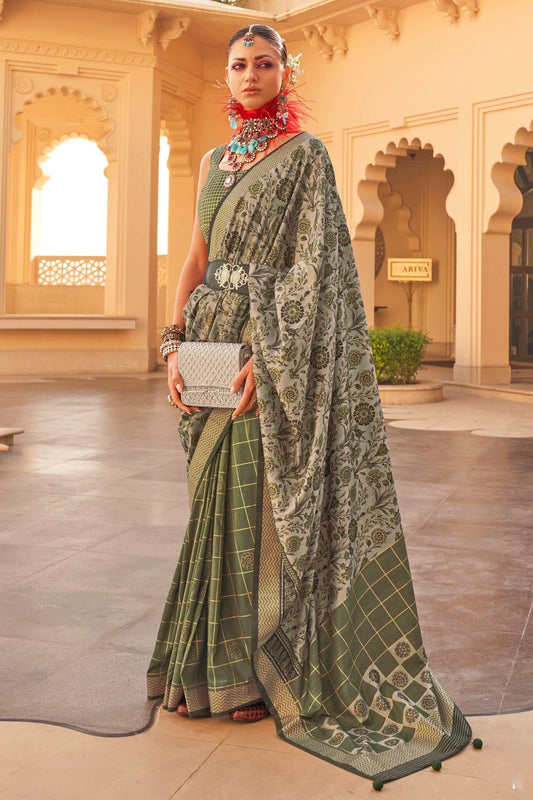 Green Colour Silk Saree SD1110350