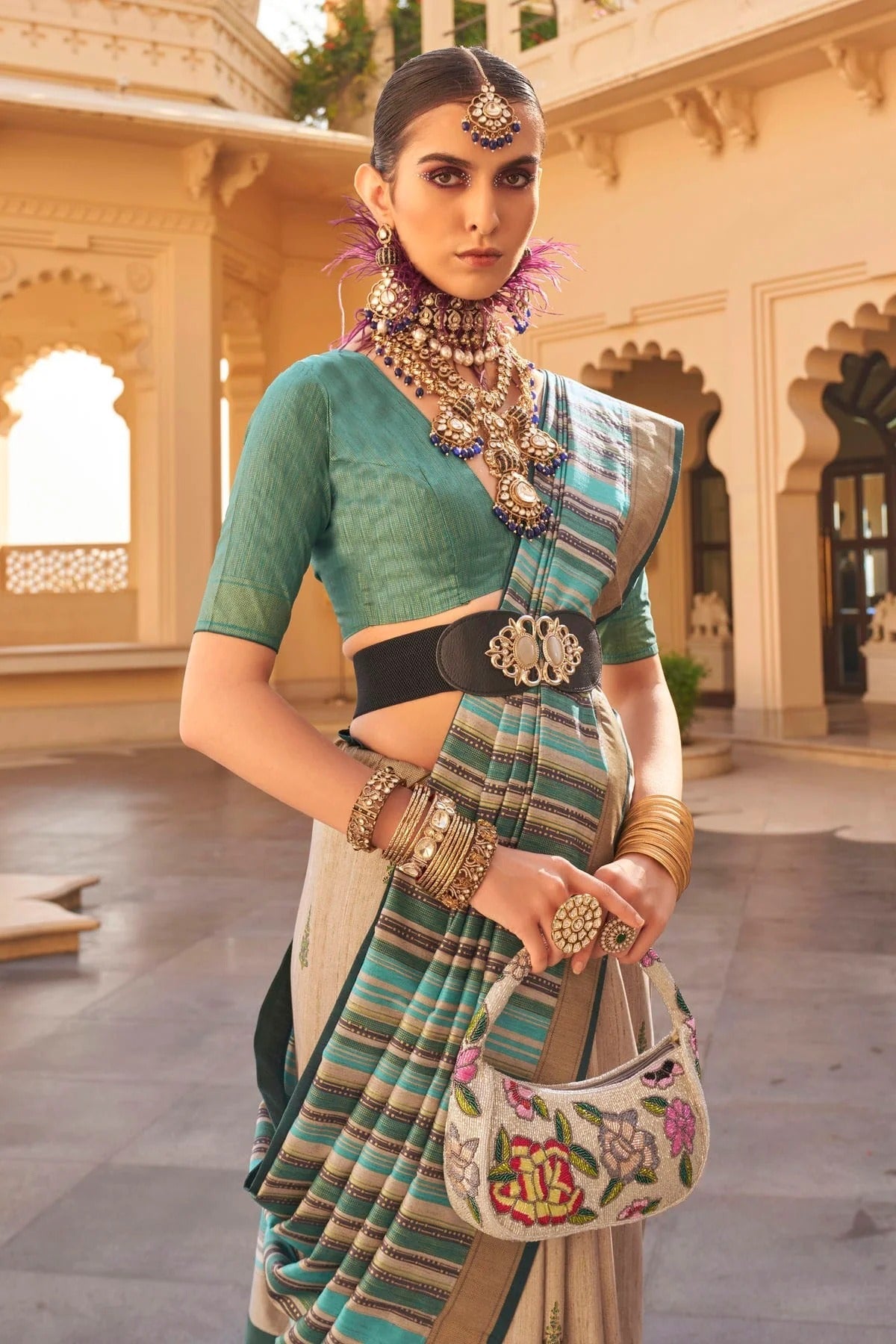Green Colour Silk Saree SD1110351 A