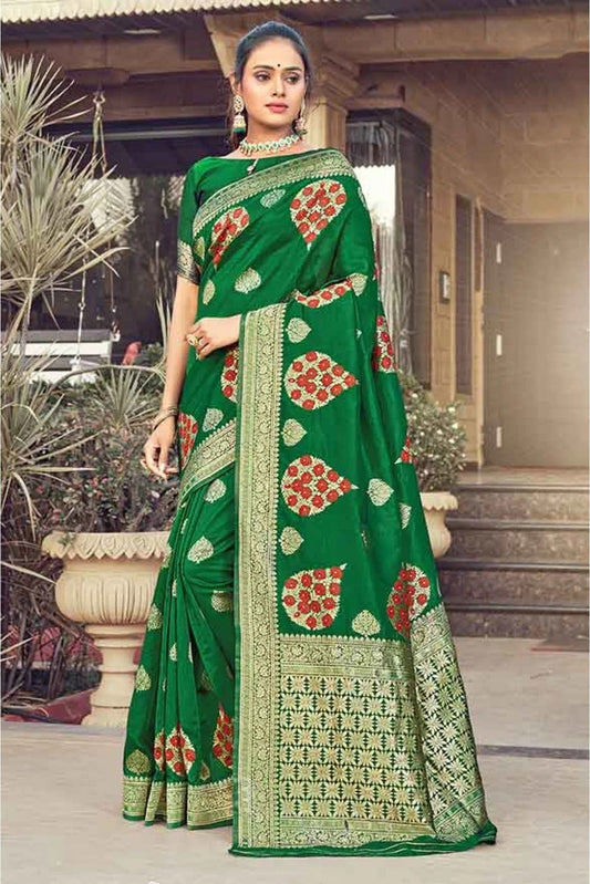 Green Colour Silk Traditional Saree SD1100116