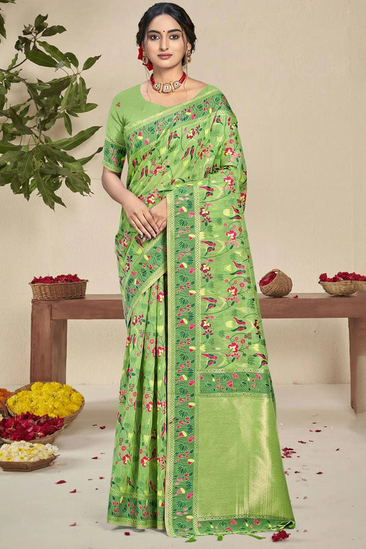 Green Colour Silk Traditional Saree SD1102578