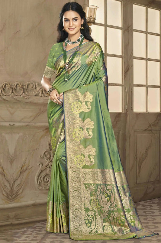 Green Colour Silk Traditional Saree SD1102583