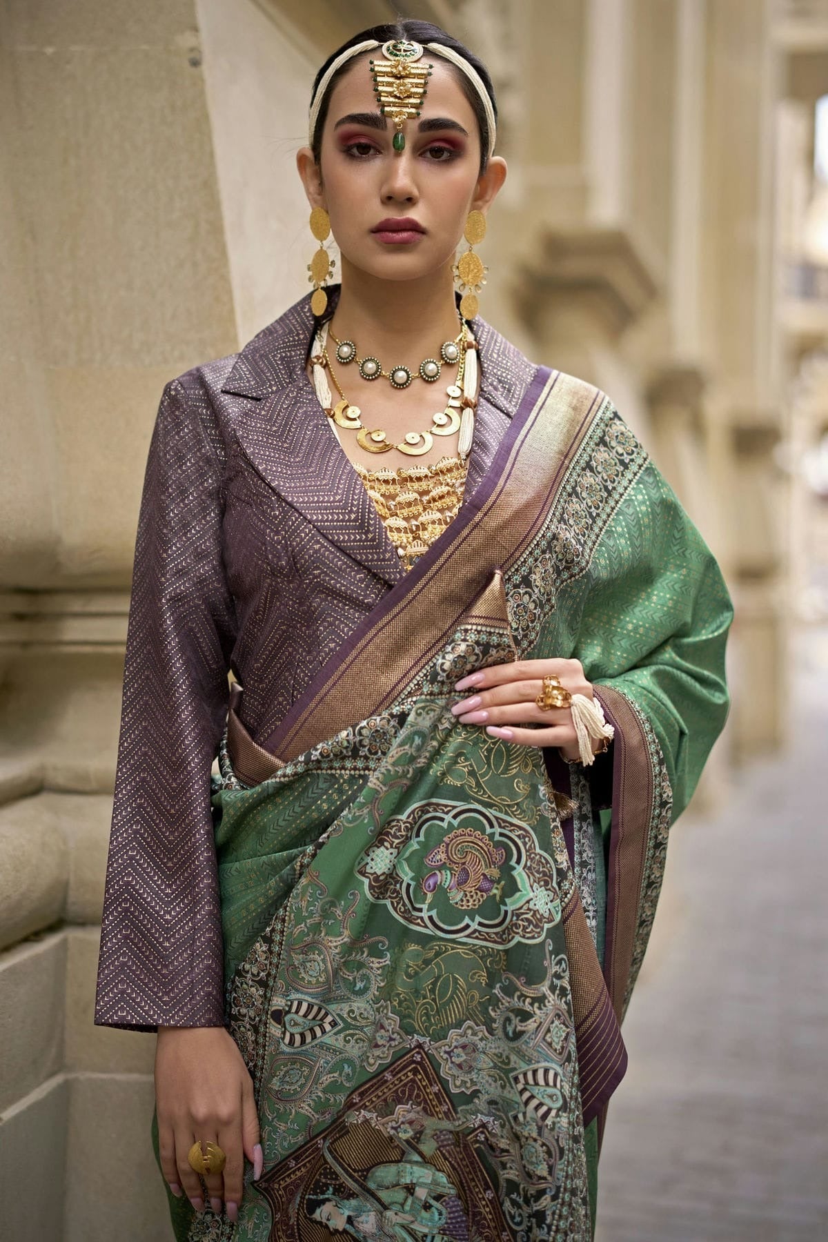 Green Colour Silk Traditional Saree SD1111919 A