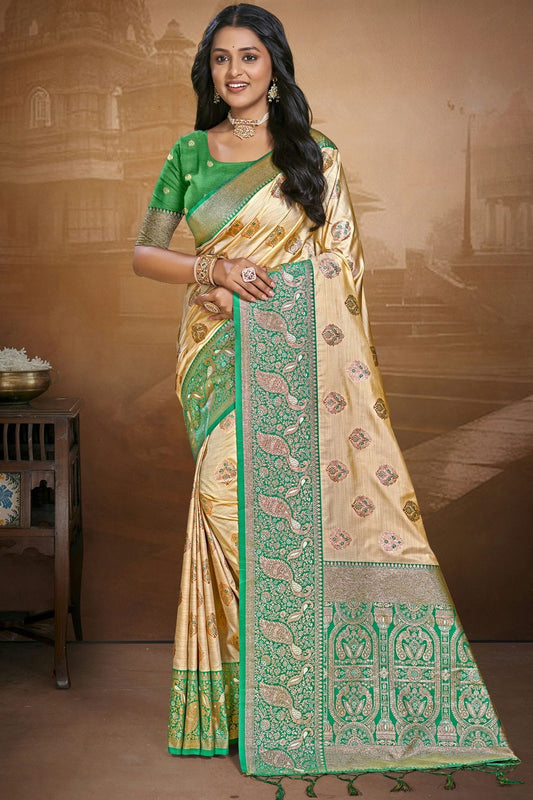 Green Colour Silk Woven Work Traditional Saree SD1103126