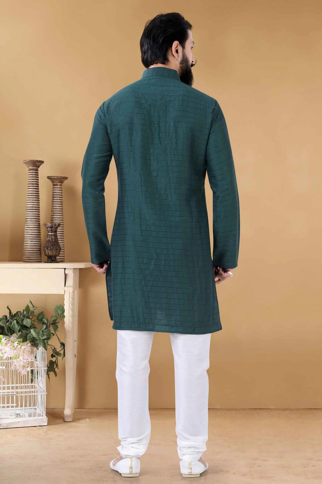 Green Colour Soft Cotton Kurta Pajama KP1130082 A