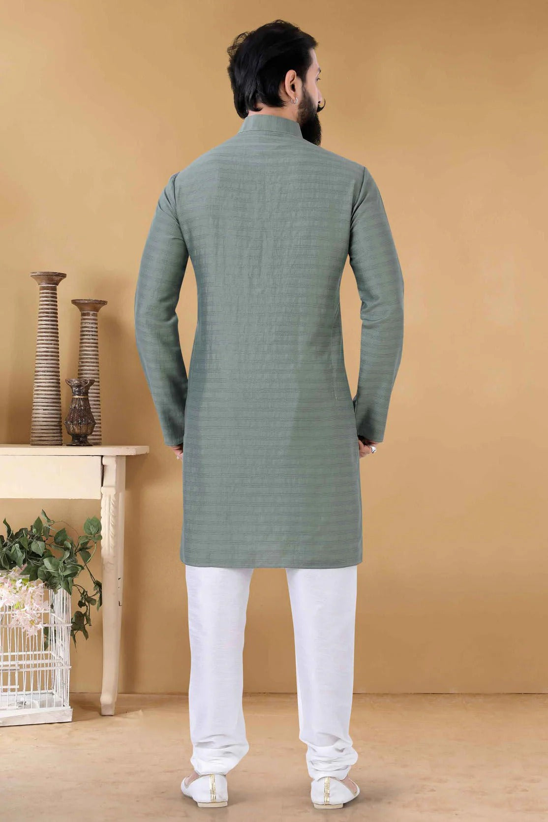 Green Colour Soft Cotton Kurta Pajama KP1130102 A