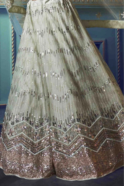 Green Colour Soft Net Embroidery Lehenga Choli LC1080382 B