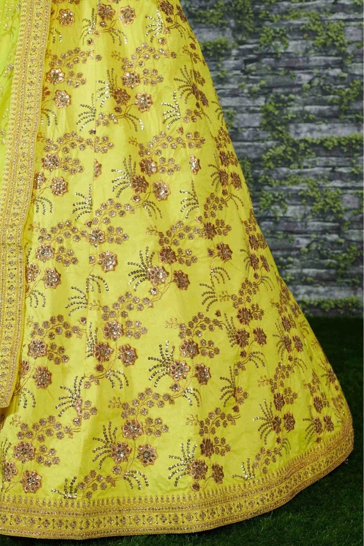 Green Colour Thai Silk Lehenga Choli LC1010019 B