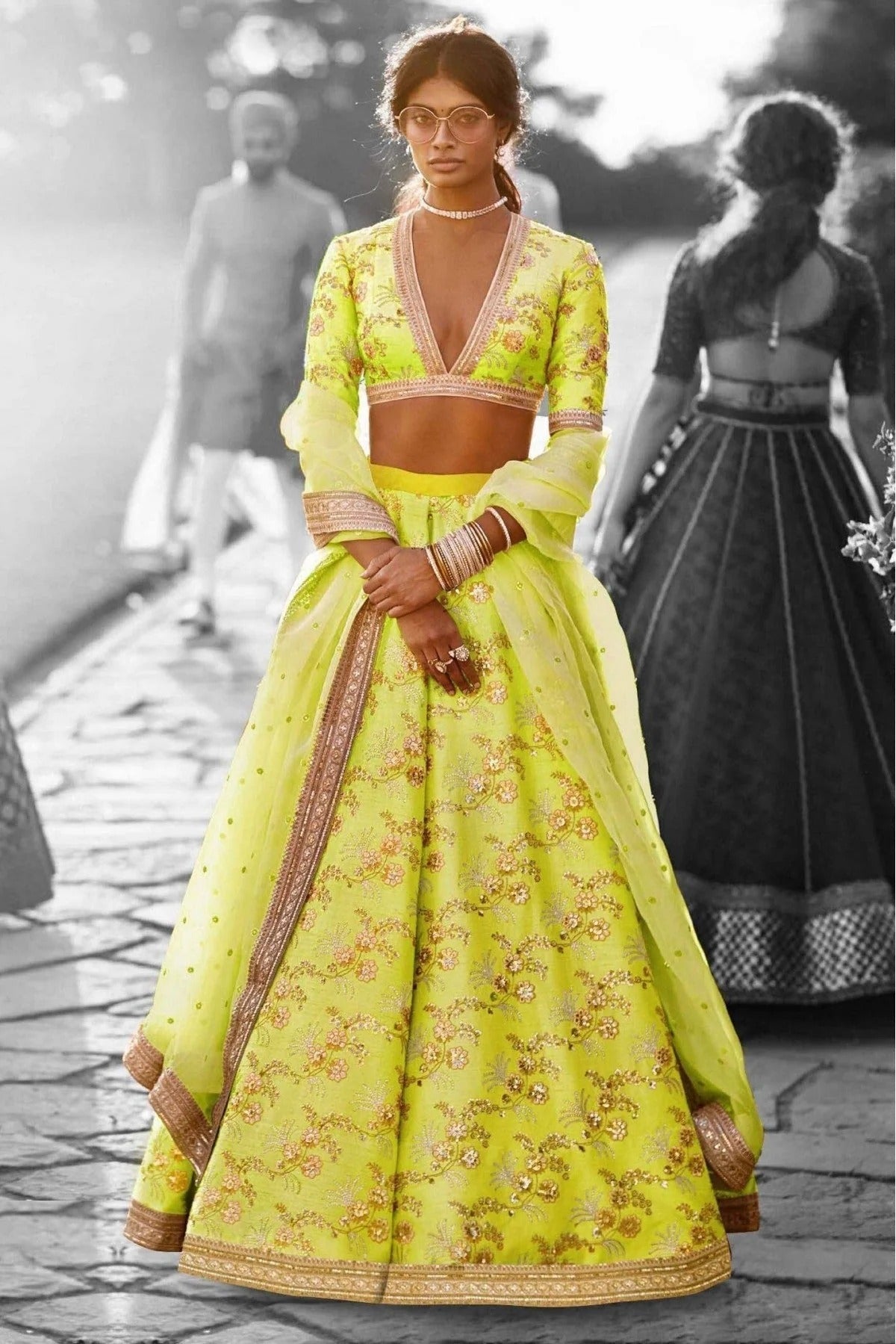 Green Colour Thai Silk Lehenga Choli LC1010019