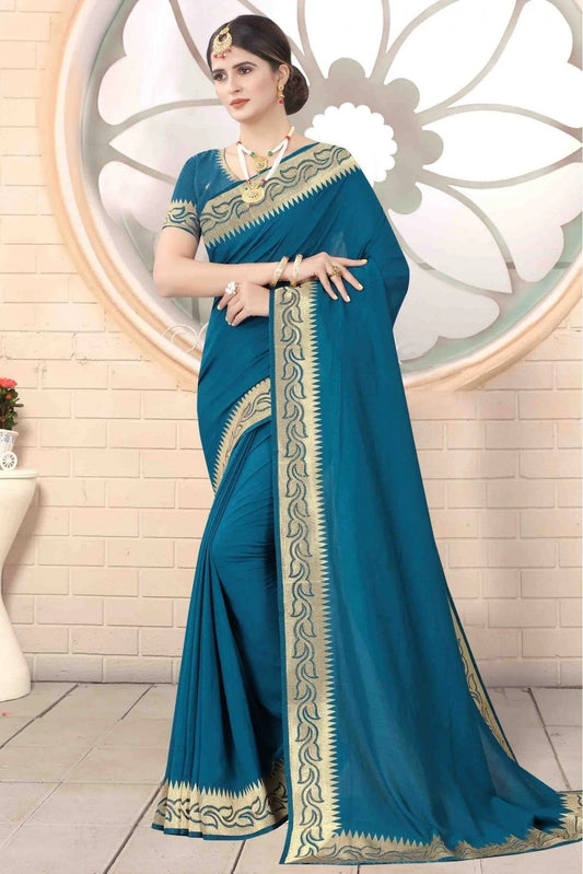 Green Colour Vichitra Silk Designer Saree SD1120736