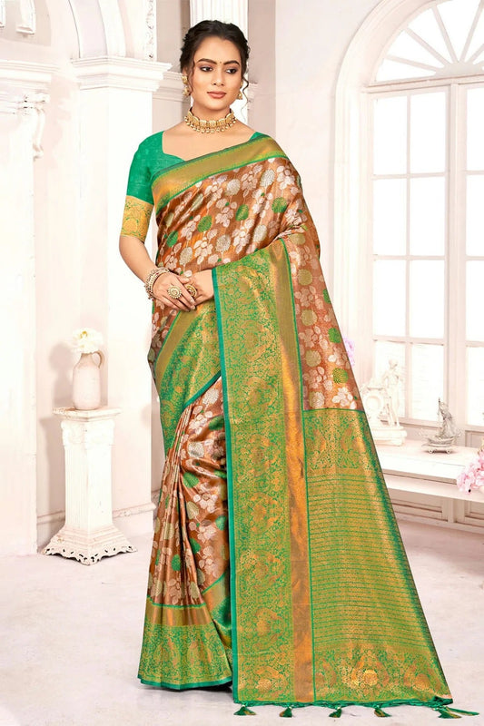 Green Colour Woven Work Kanjivaram Silk Saree SD1102054