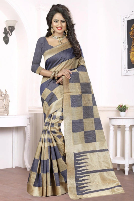 Grey Colour Banarasi Art Silk Woven Saree SD1120168