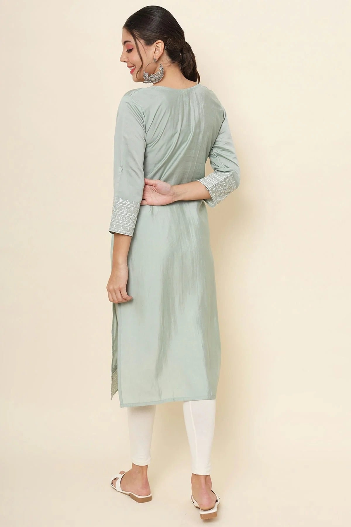 Grey Colour Cotton Kurti KR1111176 A