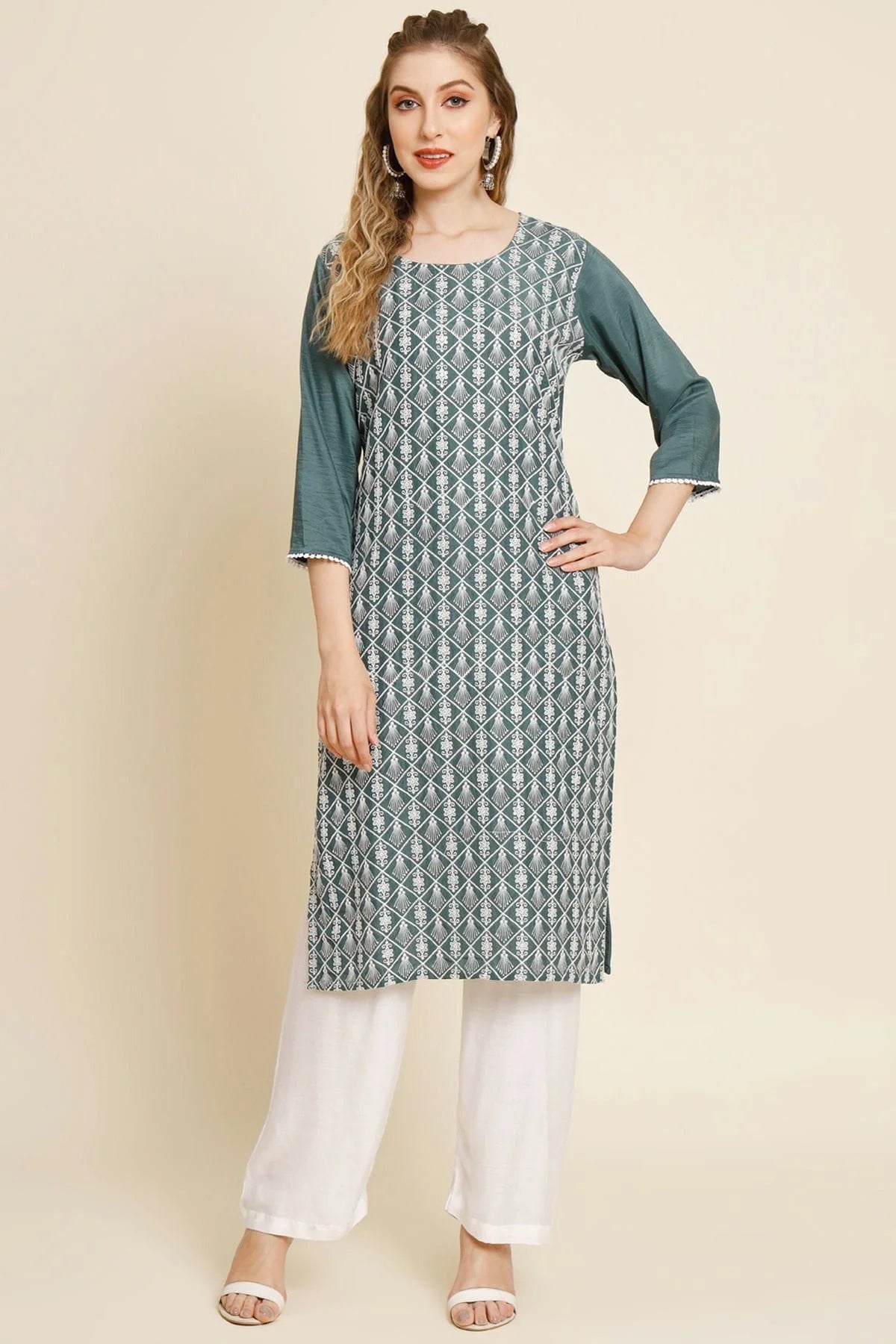 Grey Colour Georgette Kurti KR1111014