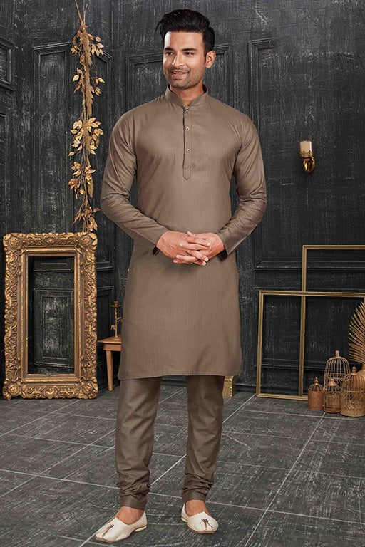 Grey Colour Kurta Pajama In Cotton KP1210167