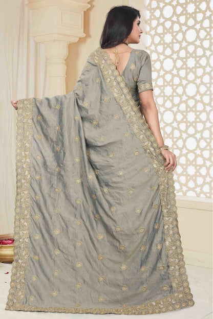Grey Colour Mayo Silk Designer Saree SD1120504 A