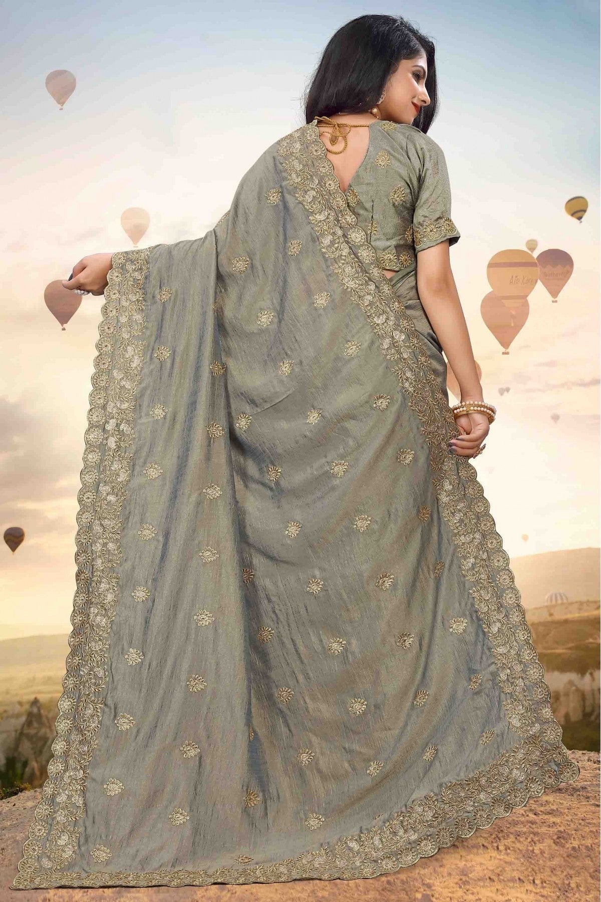 Grey Colour Mayo Silk Designer Saree SD1120541 A