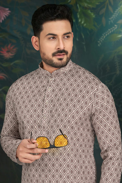 Grey Colour Rayon Kurta Pajama KP1040489 A