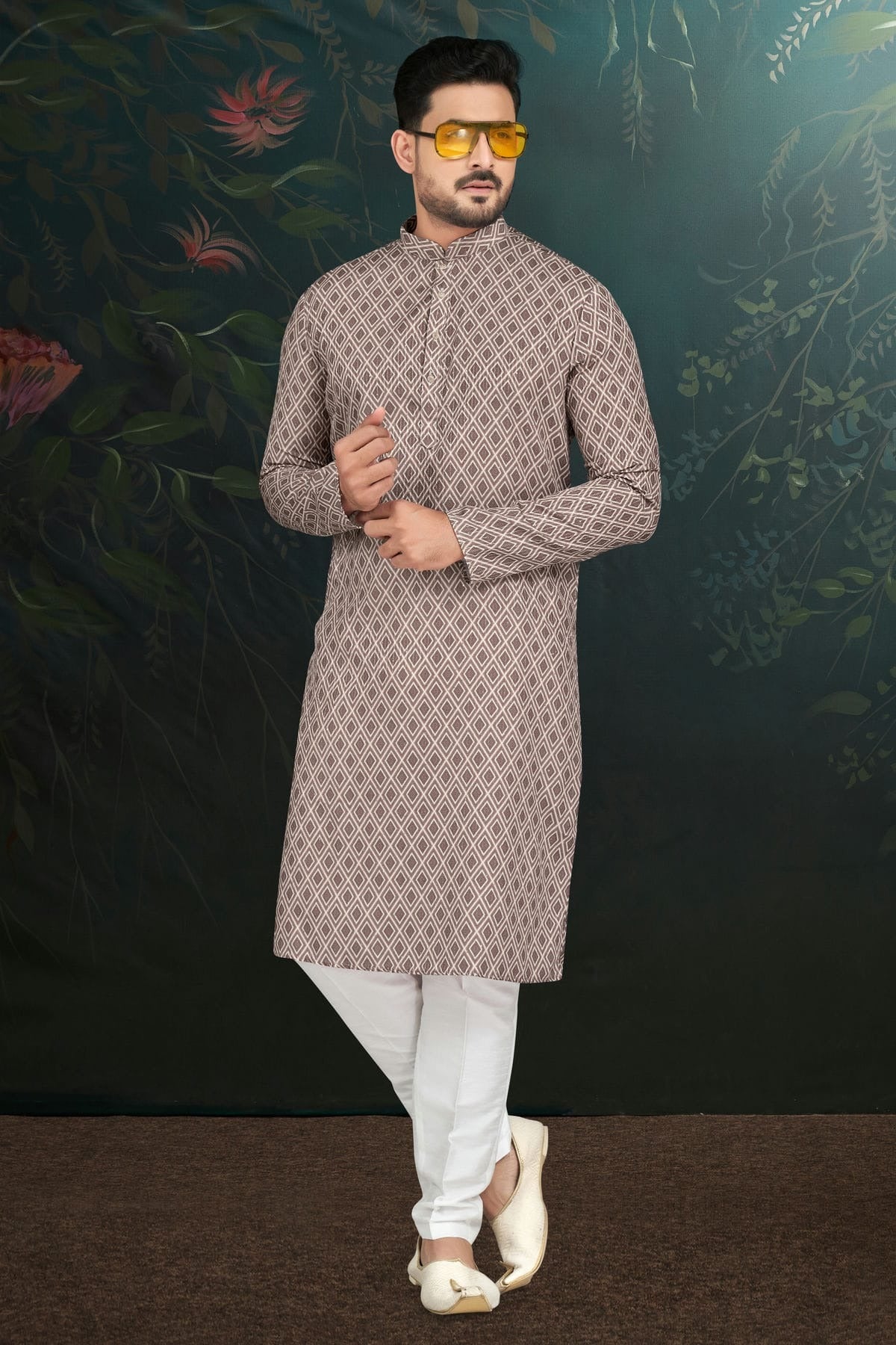Grey Colour Rayon Kurta Pajama KP1040489