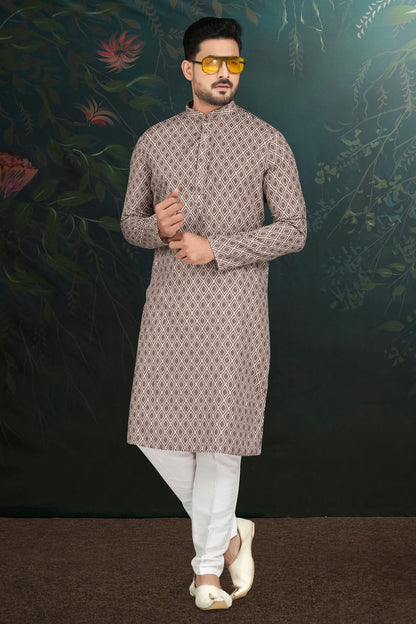 Grey Colour Rayon Kurta Pajama KP1040489