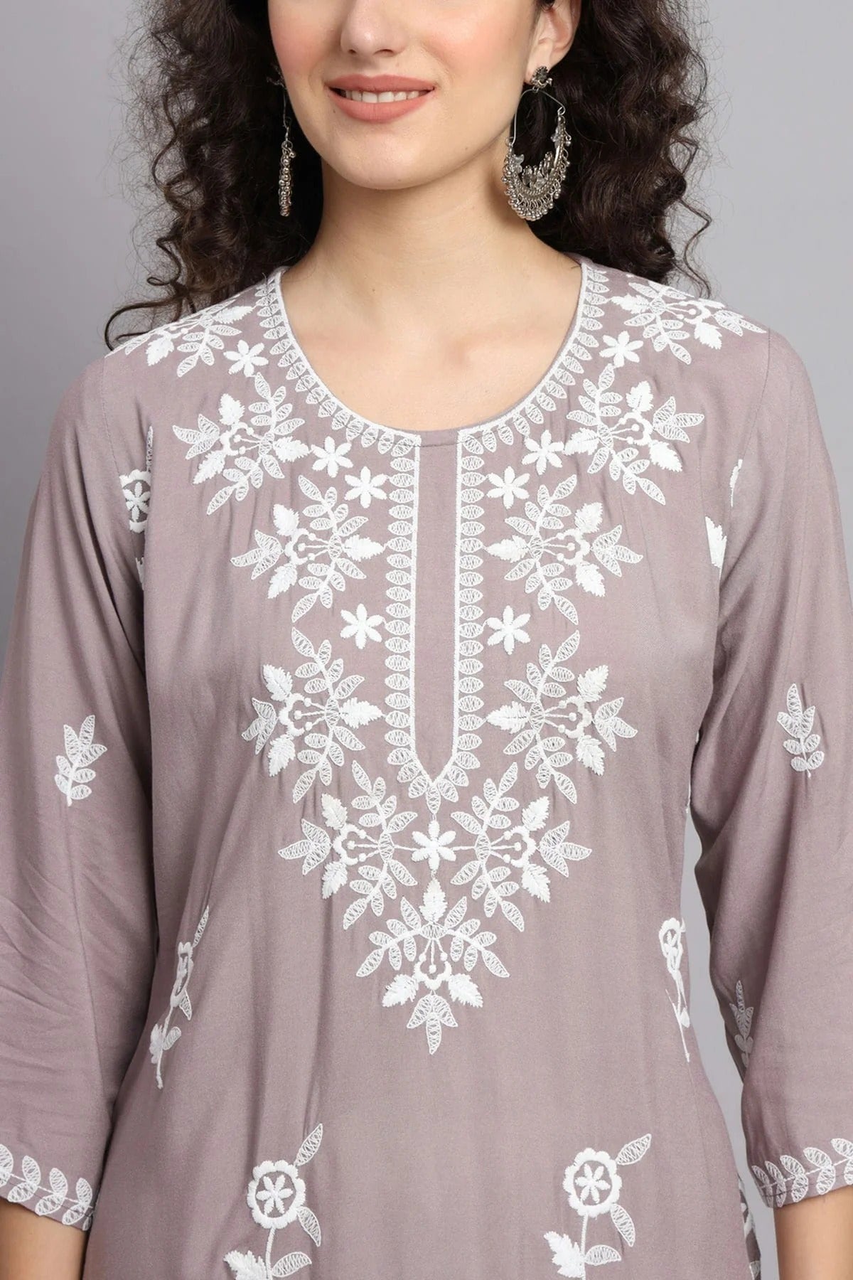 Grey Colour Rayon Kurti KR1111088 A