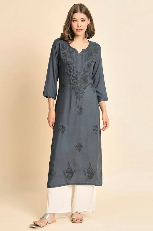 Grey Colour Rayon Kurti KR1111114