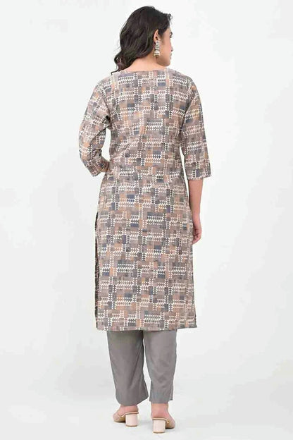 Grey Colour Silk Stitched Pant Style Suit SS1140730 A