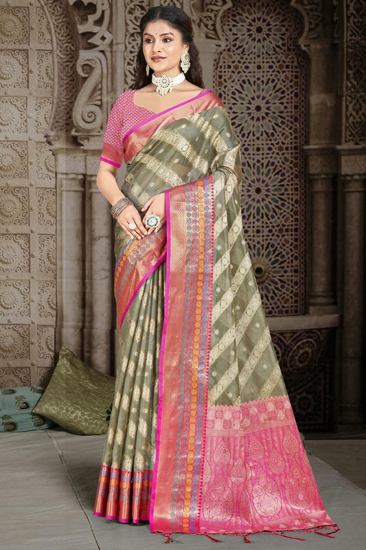 Grey Colour Silk Traditional Saree SD1102729