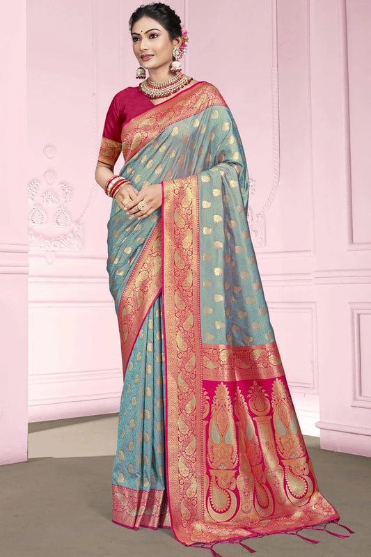 Grey Colour Silk Traditional Saree SD1102755