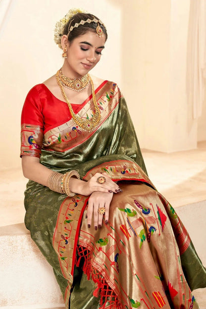Grey Colour Soft Tissue Silk Saree SD1110130 A