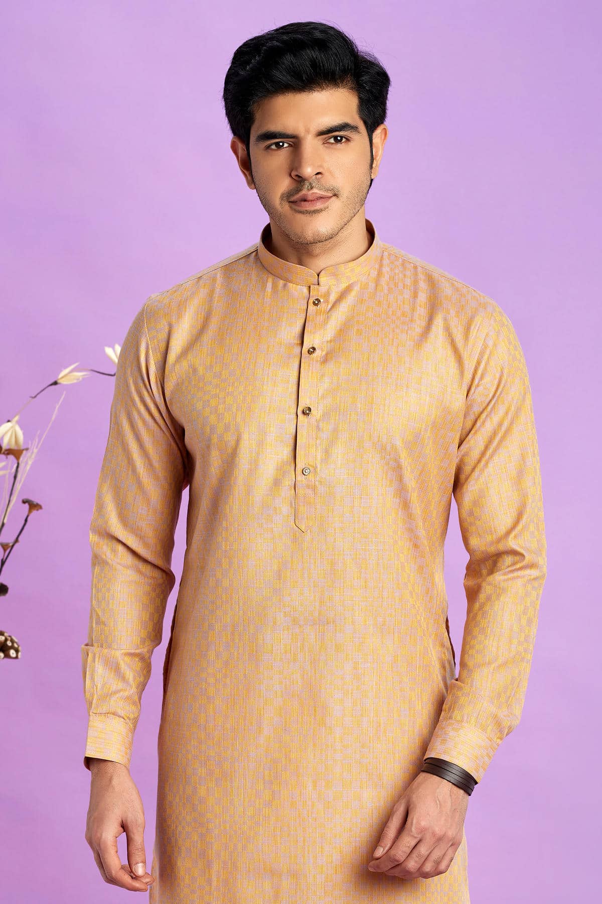 Jacquard Art Soft Silk Solid Kurta Pajama In Brown Colour KP1230499 2