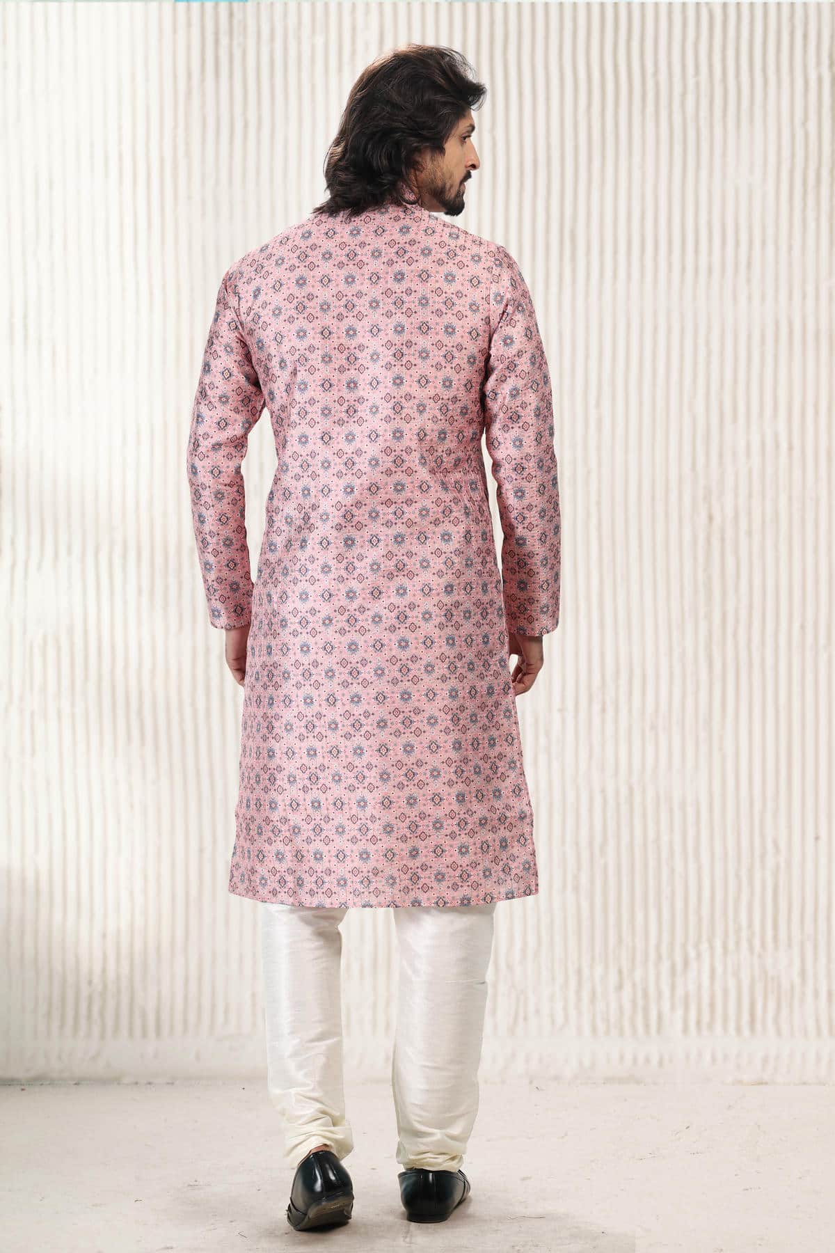 Jacquard Banarasi Silk Kurta Pajama In Dark Pink colour KP1230413 C