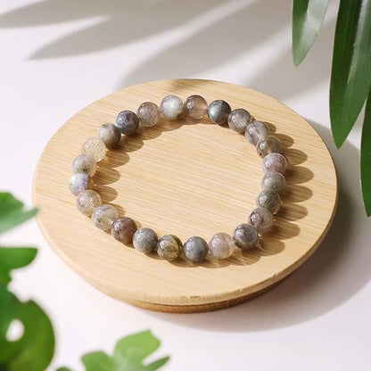 Labradorite 8mm Round Beads Bracelet – Natural Protection & Transformation Crystal Bracelet