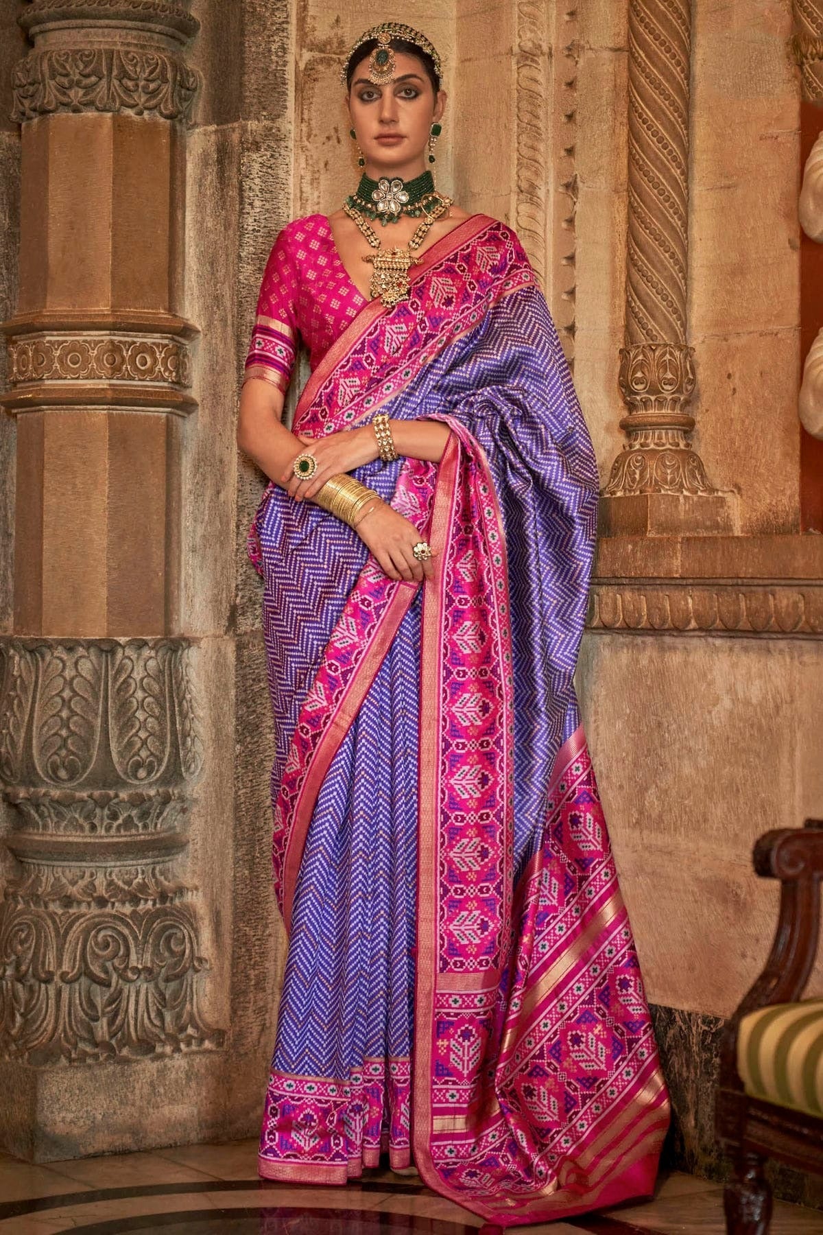 Lavender Colour Banarasi Silk Saree SD1110266