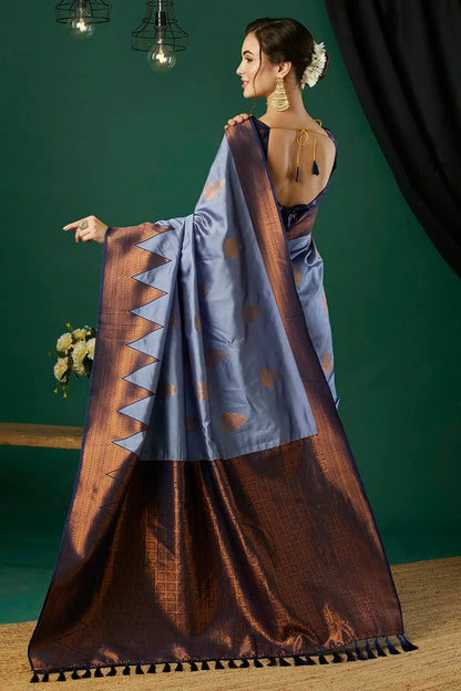 Lavender Colour Banarasi Silk Traditional Saree SD1111876 A