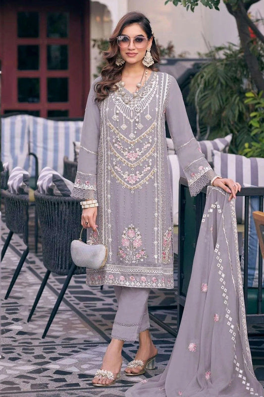 Lavender Colour Faux Georgette Pakistani Suit SM1140102