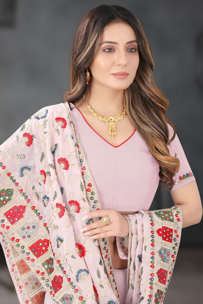 Lavender Colour Georgette Designer Saree SD1091194 A