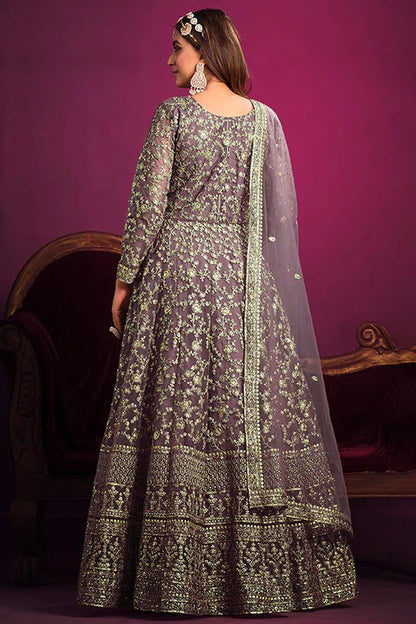 Lavender Colour Net Anarkali Suit SM1050355 C