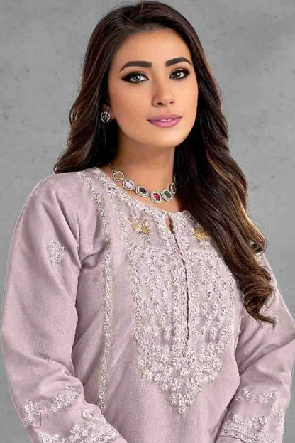 Lavender Colour Organza Pakistani Suit SM1140817 A