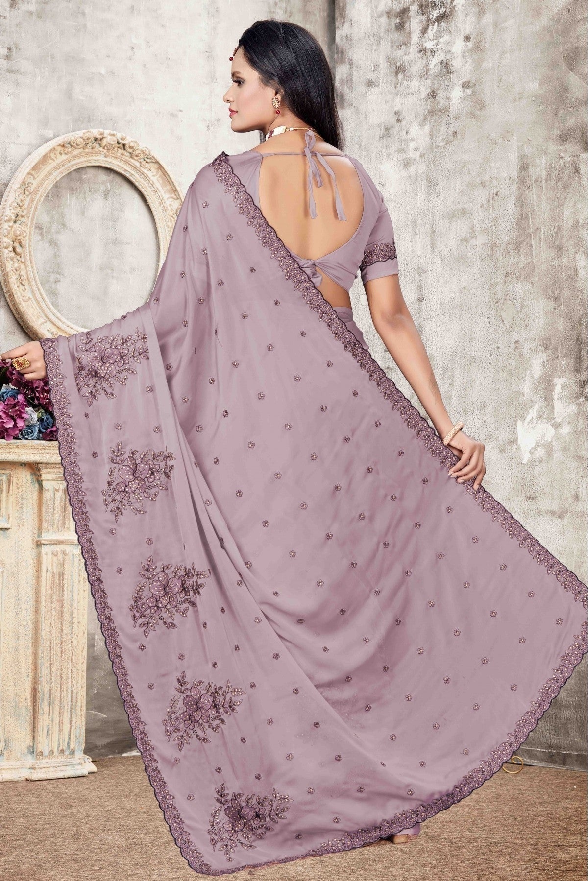Lavender Colour Rangoli Silk Designer Saree SD1120687 A
