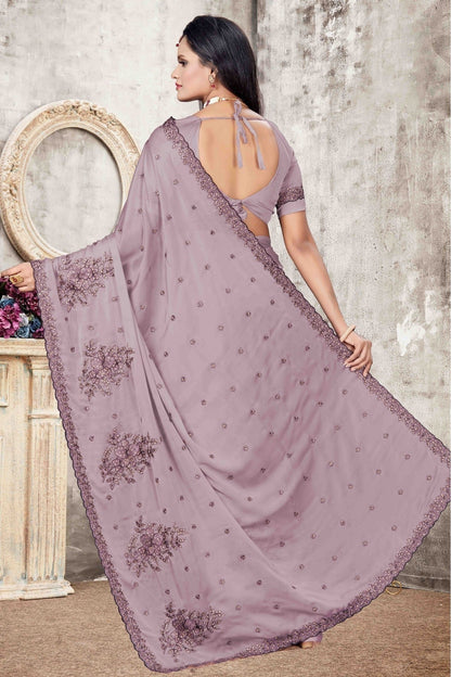 Lavender Colour Rangoli Silk Designer Saree SD1120687 A