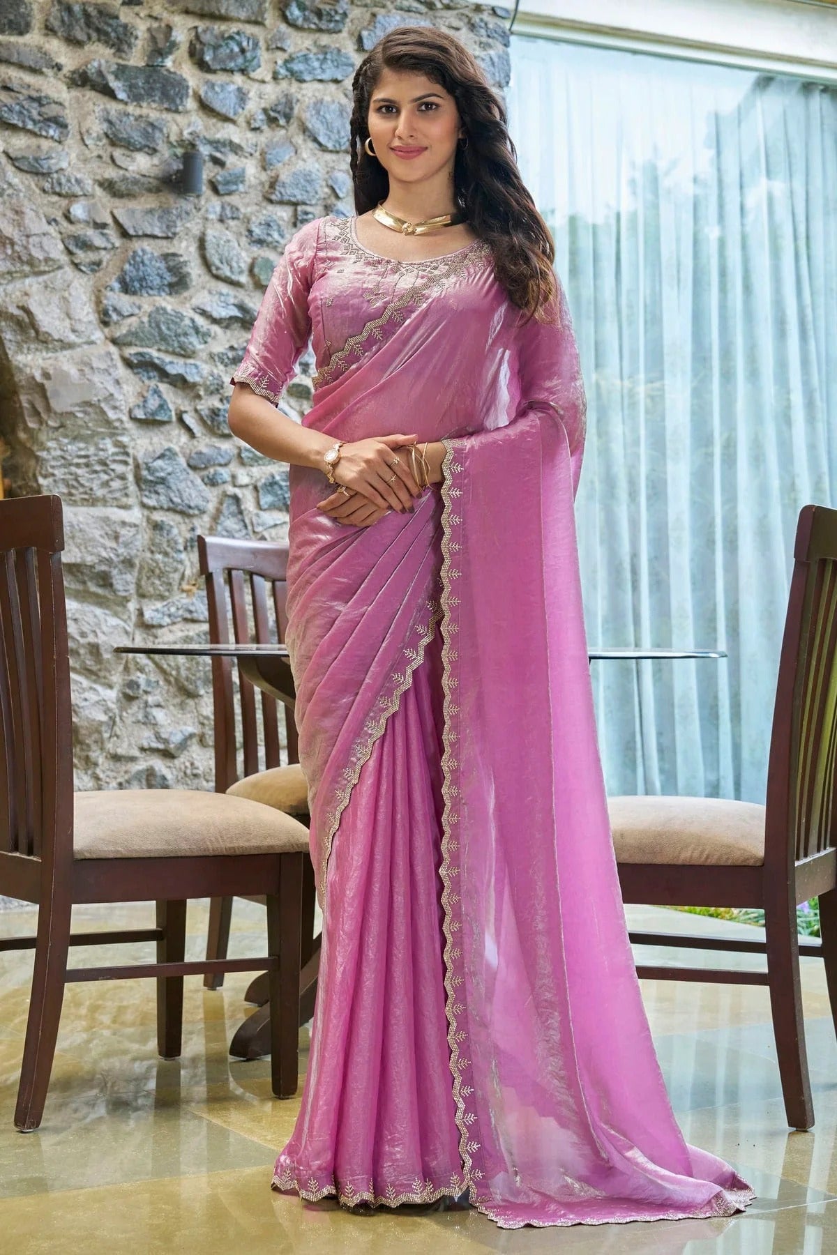 Lavender Colour Silk Designer Saree SD1121902