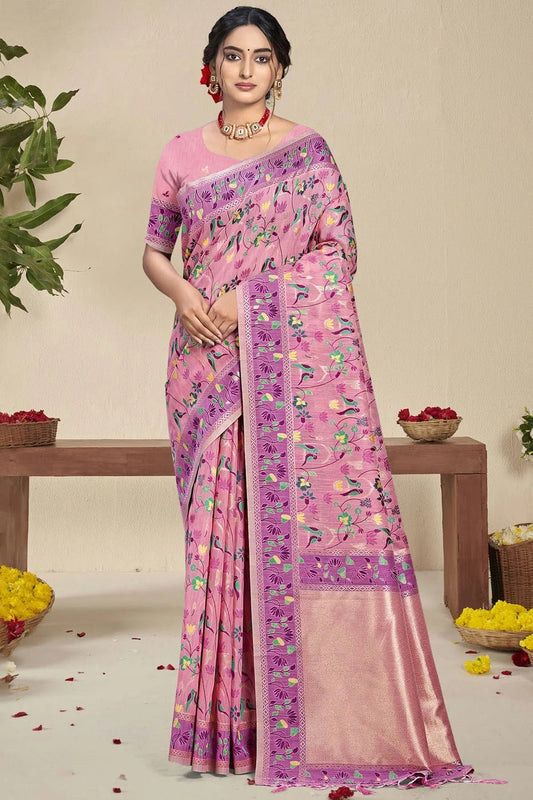 Lavender Colour Silk Traditional Saree SD1102577