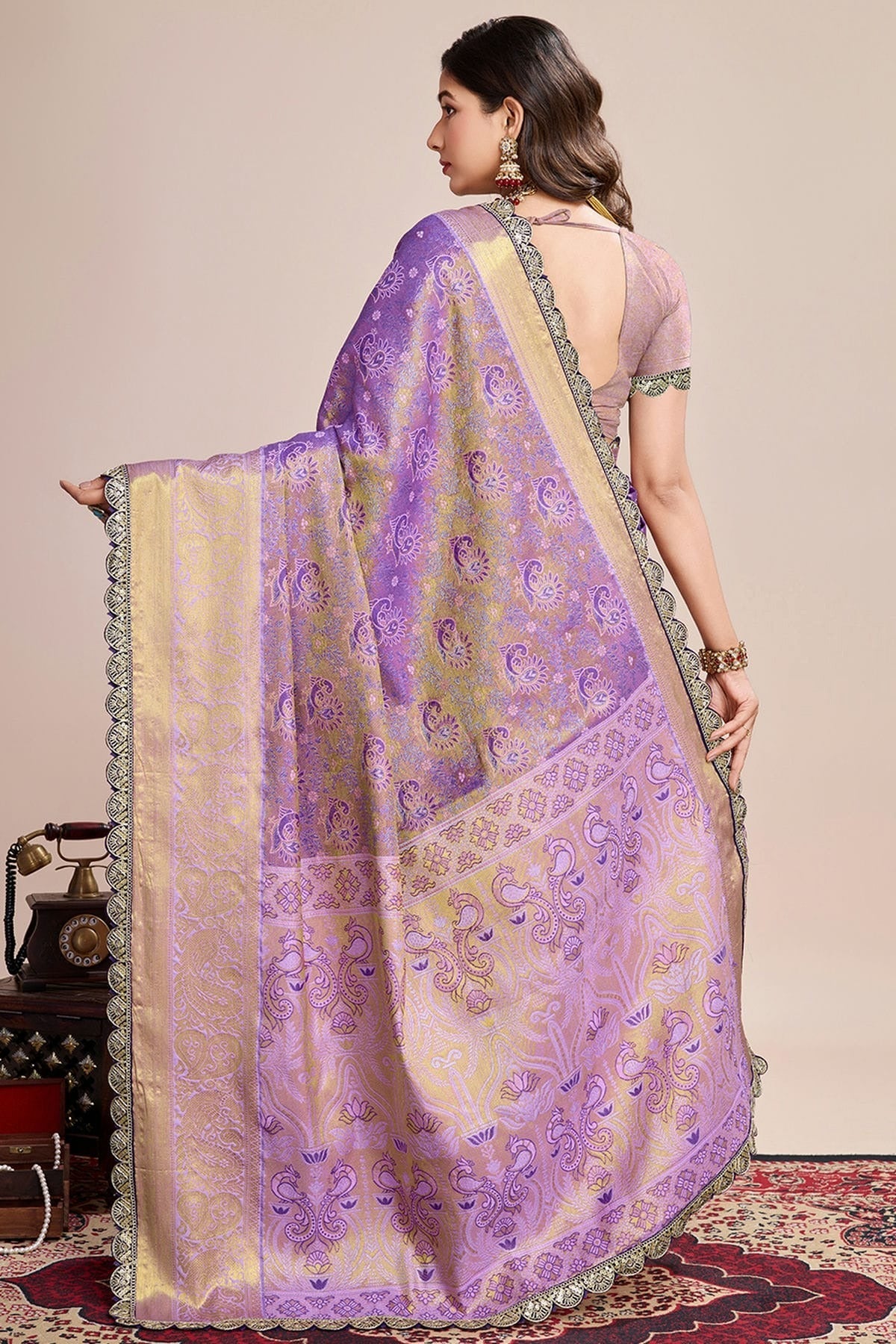 Lavender Colour Soft Silk Saree SD1112758 A