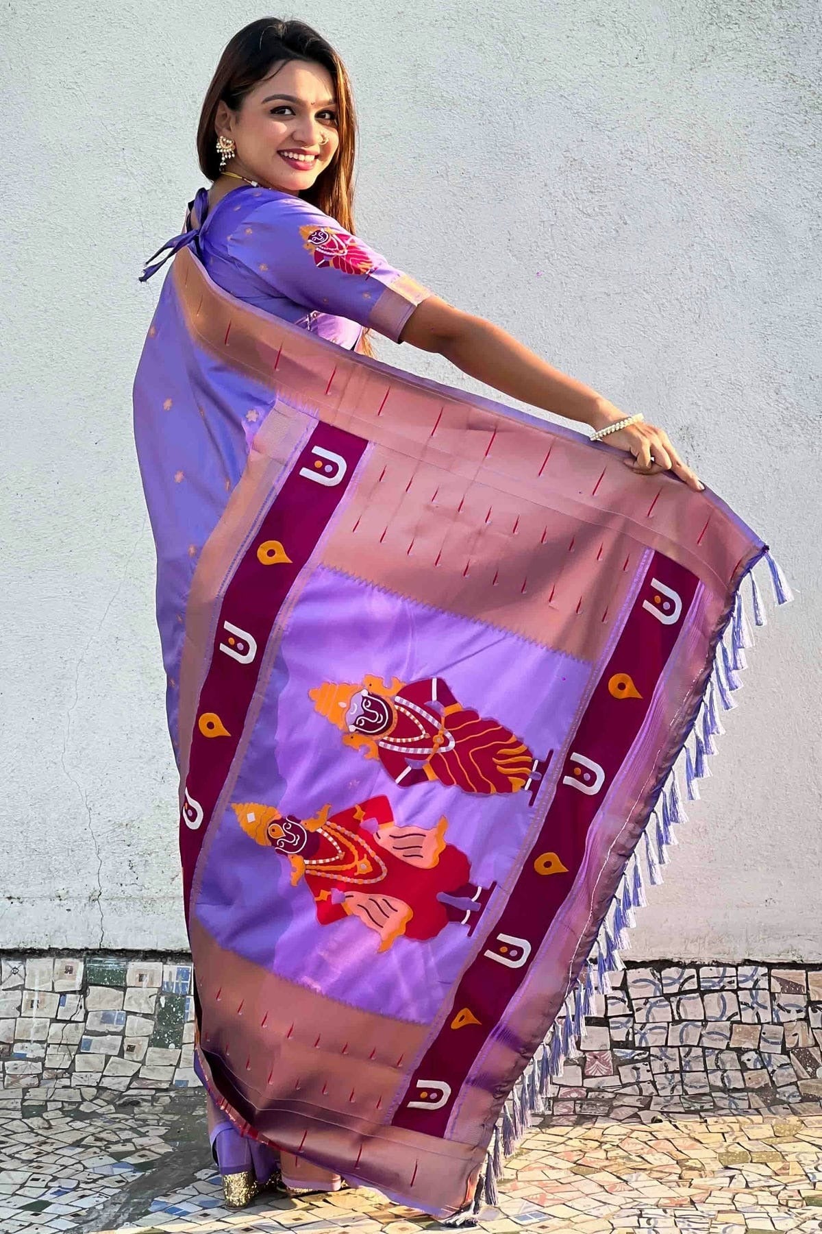 Lavender Colour Soft Silk Traditional Saree SD1113014 A