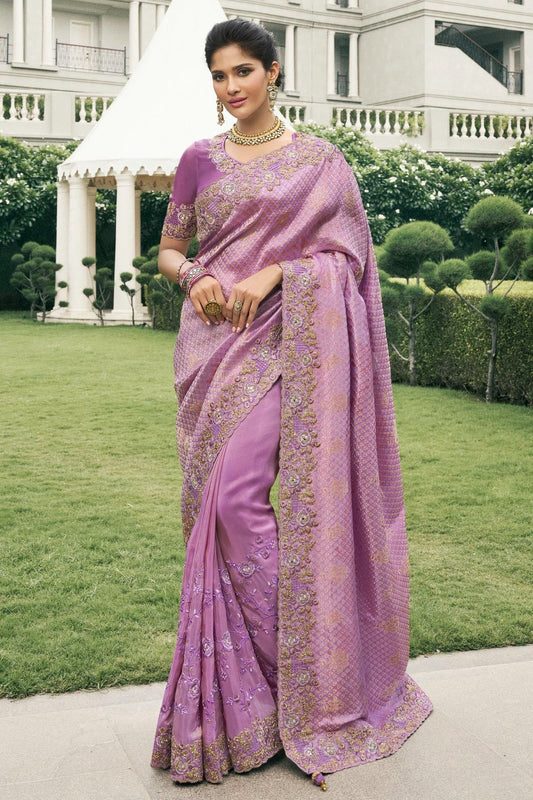 Lavender Colour Tissue Silk Designer Saree SD1290226