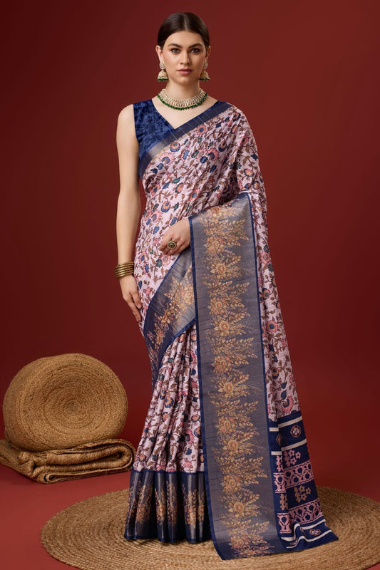 Lavender Colour Woven Work Cotton Saree SD1102109