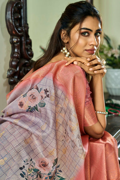 Levender Colour Handloom Kotha Silk Saree SD1110066 A