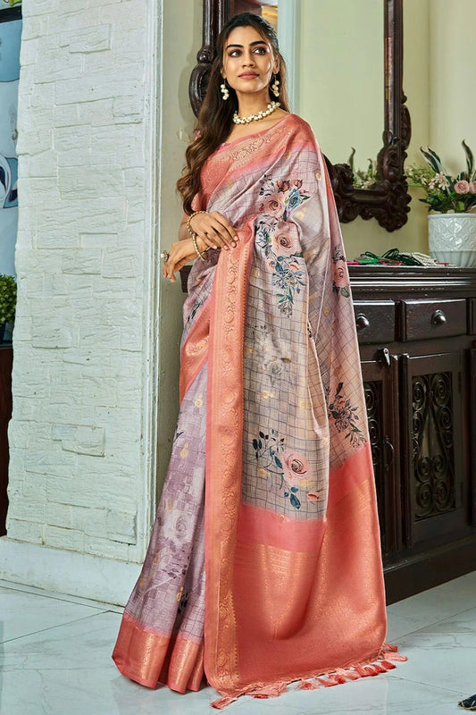 Levender Colour Handloom Kotha Silk Saree SD1110066
