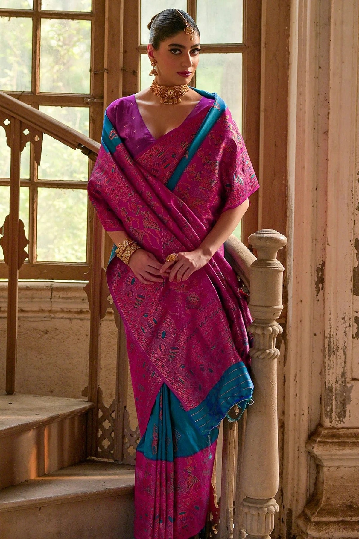 Light Blue Colour Woven Work Banarasi Silk Saree SD1260009 A