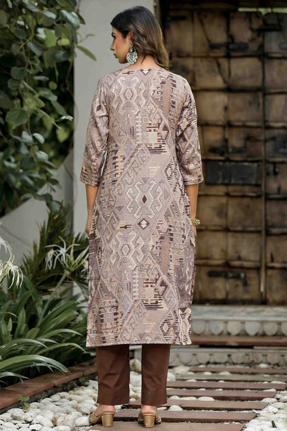 Light Brown Colour Jam Cotton Stitched Pant Style Suit SS1140732 A
